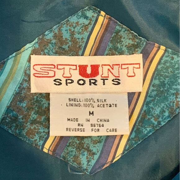 Vintage 100% silk Stunt Sport Track suit dead stock 90s woman’s medium - Picture 4 of 16